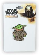 🍼 official star wars: the mandalorian the child collector pin - enamel baby yoda standing, 1.5 inches logo