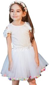 img 4 attached to BUENOS NINOS Sparkling Stars Sequin Ballet Skirt - Girls' 3 Layers Dress-up Tutu