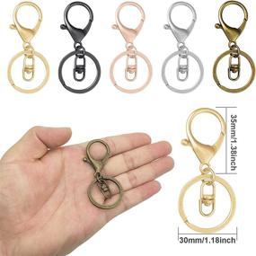 img 2 attached to Lobster Keychain Trigger Holders: Stylish Jewelry for Beading & Jewelry Making