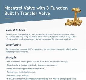 img 1 attached to 💧 Moen 3320 M-PACT Moentrol Valve: 3-Function Diverter, Stops Included - 1/2-Inch