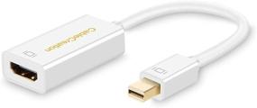 img 4 attached to 🔌 Mini DisplayPort to HDMI Adapter CableCreation - 4K Mini DP (Thunderbolt Port Compatible) to HDMI AV HDTV Male to Female Adaptor for Mac Book, iMac - White Color