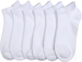 img 3 attached to 🧦 Soft Bamboo Fiber Women's Athletic Ankle Cut Socks - Comfortable Flat Casual Sock, 6 Pack Ladies Running Sports Sock