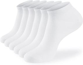 img 4 attached to 🧦 Soft Bamboo Fiber Women's Athletic Ankle Cut Socks - Comfortable Flat Casual Sock, 6 Pack Ladies Running Sports Sock