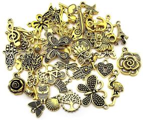 img 3 attached to 🧸 Bearals 100 Pieces Mixed Charms Pendants for Jewelry Making, Necklace Bracelet DIY Crafting