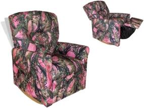 img 1 attached to Dozydotes Contemporary Pink Camouflage - True Timber Rocker Recliner