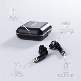 img 3 attached to Наушники High-End: Happy Plugs Air 1 Plus с True Wireless Bluetooth, 40 часами воспроизведения, микрофоном, совместимость с iOS/Android/Zoom/Pc/Mac - черные