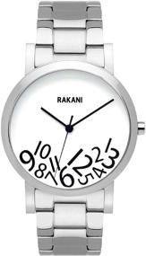 img 2 attached to Rakani Black White Watch Stainless Women's Watches