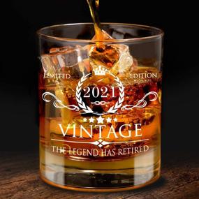 img 2 attached to 🎉 The Legend Has Retired 2021 - Limited Edition Retirement Gifts: Funny Retirement Gag Ideas for Men and Women - Perfect for Coworkers, Friends, Him/Her - 11 oz Bourbon Scotch Whiskey Glass