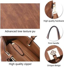img 2 attached to Purses Handbags Shoulder Handle Leather Women's Handbags & Wallets for Satchels