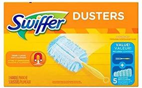 img 3 attached to 🧹 Convenient Swiffer Duster Starter Kit: 6-in Handle and 5 Cloths in a Box - Get Yours Now!