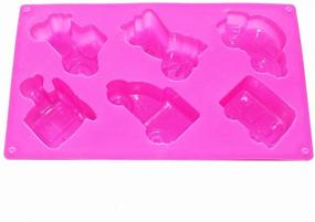 img 3 attached to 🚗 2oz per Cell X-Haibei Vehicles Car Soap Silicone Mold Crayon Cake Jello Chocolate Fimo Kids Favor