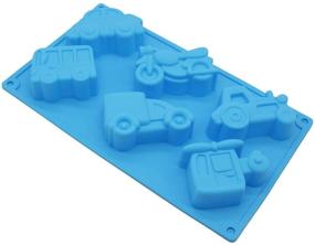 img 4 attached to 🚗 2oz per Cell X-Haibei Vehicles Car Soap Silicone Mold Crayon Cake Jello Chocolate Fimo Kids Favor