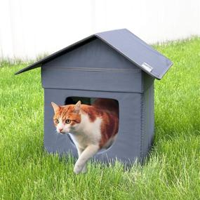 img 4 attached to Ultimate Kitty Haven: Kitty City Outdoor and Indoor Stackable Cat House - Water Resistant Condo