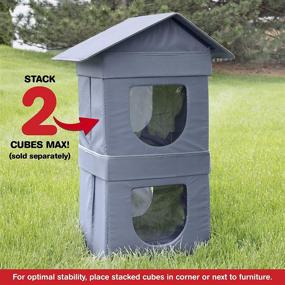 img 3 attached to Ultimate Kitty Haven: Kitty City Outdoor and Indoor Stackable Cat House - Water Resistant Condo