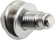 votex dp002 stainless steel engine oil drain plug with neodymium magnet - made in usa (m12 x 1.75 x 28 mm) logo