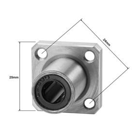 img 2 attached to Uxcell LMK8UU Square Flange Bearings Power Transmission Products
