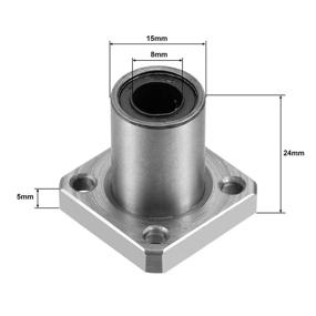 img 3 attached to Uxcell LMK8UU Square Flange Bearings Power Transmission Products