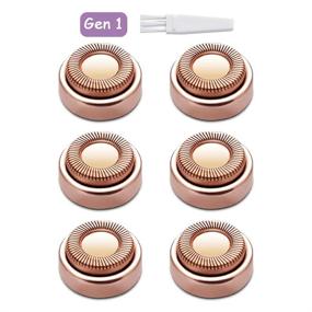 img 4 attached to 💆 6-Pack Replacement Heads for Tuokiy Flawless Finishing Touch Facial Hair Remover Tool – As Seen On TV, Fits Gen 1 Women's Facial Hair Removal