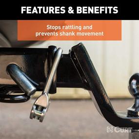 img 1 attached to 🔧 Enhance Towing Stability with CURT 22325 No-Tool Anti-Rattle Hitch Clamp Tightener for 2-Inch Receiver