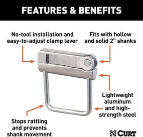 img 2 attached to 🔧 Enhance Towing Stability with CURT 22325 No-Tool Anti-Rattle Hitch Clamp Tightener for 2-Inch Receiver