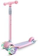 67i kids scooters - 3 wheel scooters for toddlers, girls, boys - adjustable height, lean to steer - wide deck, pu flashing wheels - ages 3 to 12 years логотип