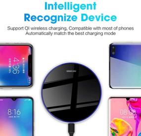 img 2 attached to 🔌 30W Max Fast Wireless Charging Pad - SCCVEE Qi Compatible with iPhone 13/13 Pro/13 Mini/13 Pro Max/12/SE 2020/11, Samsung Galaxy S21/S20/Note 10/S10, AirPods Pro (No AC Adapter)