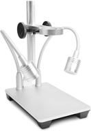 🔬 premium aluminum alloy stand - universal adjustable microscope metal stand for usb digital microscope camera with max 1.4 inch lcd screen - sturdy holder bracket for microscope endoscope logo