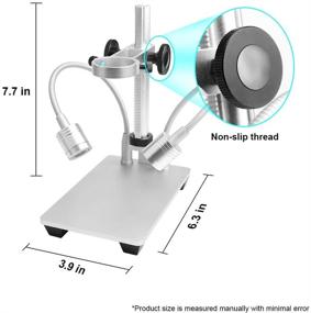 img 1 attached to 🔬 Premium Aluminum Alloy Stand - Universal Adjustable Microscope Metal Stand for USB Digital Microscope Camera with Max 1.4 Inch LCD Screen - Sturdy Holder Bracket for Microscope Endoscope