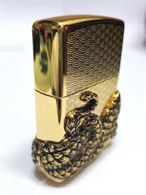 img 2 attached to Authentic Zippo Snake Coil Gold Lighter with Original Packaging + Free Gift: 6 Flints Set