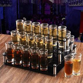 img 1 attached to Bulk Heavy Base Shot Glass Set - DeeCoo Whisky Shot Glasses 2 oz, Mini Glass Cups for Liqueur, Double-Sided Cordial Glasses, Tequila Cups Small Glass Shot Cups Set of 24