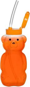 img 4 attached to 🐻 Special Supplies Juice Bear Bottle: Squeezable Therapy Cup with Long Straws - Assistive Drink Container for Special Needs - Spill Proof and Leak Resistant Lid