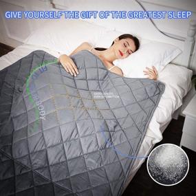 img 1 attached to Hypnoser Weighted Blanket Diamond Material Bedding