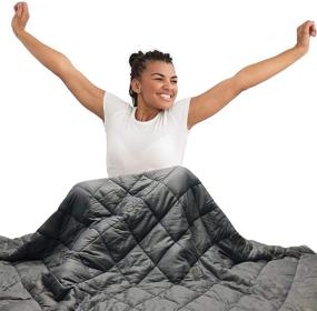 img 4 attached to Hypnoser Weighted Blanket Diamond Material Bedding