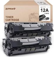 🖨️ ziprint compatible toner cartridges for hp 12a q2612a, hp laserjet 1010, 1020, 1012, 1022, 1022n, 3015, 3055, 1018, 3030, canon imageclass d420, d450, d480, mf4150, mf4350d, mf4270 (black, 2-pack) logo