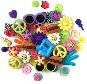 img 3 attached to 🧵 Assorted Round Novelty Buttons & Embellishments Collection by Buttons Galore and More. Ideal for DIY Crafts, Scrapbooking, Sewing, Cardmaking and More - 50 Pcs, Based on Various Themes, Holidays and Seasons.