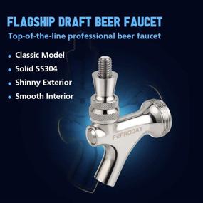 img 3 attached to 🍺 FERRODAY Stainless Steel Draft Beer Faucet - SS304 Keg Tap Tower Beer Shank and Kegerator (All SS304 Version)