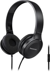 img 1 attached to Наушники Panasonic RP-HF100M-K легкие складные с микрофоном, контроллером вызовов и аудио-кабелем длиной 3,9 фута - совместимы с iPhone, BlackBerry, Android - наушники с закрытым типом оформления (черные).