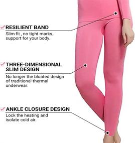 img 1 attached to Women's Ultra-Soft Thermal Long Johns Set – Winter Warm Base Layer for Skiing, Snowboarding, and Cold Weather Activities