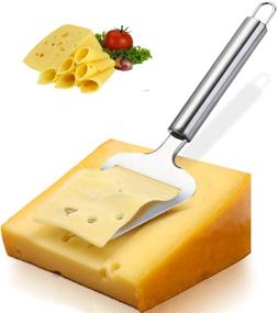 img 4 attached to 🧀 Конваль Нержавеющая стальная сыроварка с режущим ножом Шейвером - эффективное средство для нарезки сыра для мягких, полутвердых и твердых сыров - универсальный кухонный гаджет.