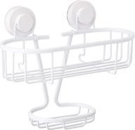 🚿 extra strength suction cup inspired living shower caddy - mini roger white logo