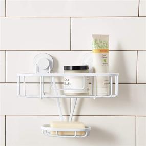 img 1 attached to 🚿 Extra Strength Suction Cup Inspired Living Shower Caddy - Mini Roger White