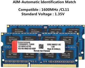 img 1 attached to 💻 Premium 16GB DDR3L SODIMM RAM 1600MHz for Laptop - Blue, 2x8GB Kit, 1.35V (PC3-12800) CL11 204Pin Non-ECC Unbuffered Memory