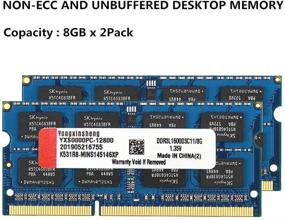 img 2 attached to 💻 Premium 16GB DDR3L SODIMM RAM 1600MHz for Laptop - Blue, 2x8GB Kit, 1.35V (PC3-12800) CL11 204Pin Non-ECC Unbuffered Memory