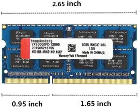 img 3 attached to 💻 Premium 16GB DDR3L SODIMM RAM 1600MHz for Laptop - Blue, 2x8GB Kit, 1.35V (PC3-12800) CL11 204Pin Non-ECC Unbuffered Memory