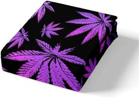 img 2 attached to 🌿 Purple Marijuana Leaf Duvet Cover Set: Luxury Cannabis Bedding for Adults & Kids - Full Size Comforter Cover with Zipper Closure