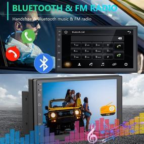 img 1 attached to 🚗 7 Inch Android Double Din Car Stereo with GPS Navigation, Bluetooth, WiFi, FM Radio, Android/iOS Mirror Link, and Backup Camera - Rimoody Touchscreen Car Radio