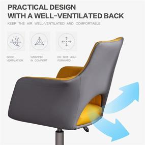 img 1 attached to Zerifevni Swivel Desk Chair: Gaming Chairs with Adjustable Height, PVC Leather for Easy Cleaning, Breathable Design with Armrests and Lumbar Support for Home