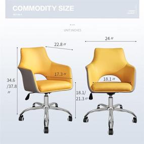 img 3 attached to Zerifevni Swivel Desk Chair: Gaming Chairs with Adjustable Height, PVC Leather for Easy Cleaning, Breathable Design with Armrests and Lumbar Support for Home