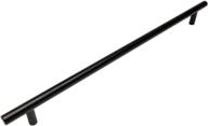 🔲 cosmas flat black euro style bar handle pull - 12-5/8" hole centers, 15" overall length (305-320fb) logo