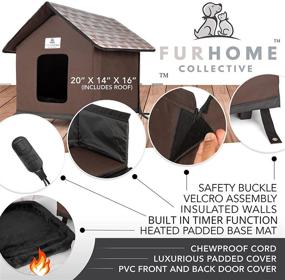 img 2 attached to 🏠 FURHOME COLLECTIVE Heated Cat Houses - Indoor & Outdoor, Elevated, Waterproof & Insulated. A Secure Outdoor Kitty Shelter.